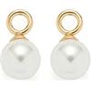JEWELS BY LEONARDO Beauty's Perla Beau 021627 - Orecchini pendenti a cerchio in acciaio inox dorato con perle di imitazione bianche - Gioielli regalo per donne - 021627