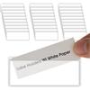 ADLABLD 30 supporti autoadesivi per etichette, 3,2 x 7,5 cm, trasparenti, per biglietti da visita, autoadesivi, per aule, librerie, ufficio (30)