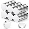Wukong Magneti al Neodimio Wukong 10x2mm | Confezione da 60, Mini Magneti Estremamente Potenti Rotondi Piccoli Magneti Per Lavagna Magnetica per Lavagna Magnetica, Frigorifero, Artigianato, Ufficio, Cucina