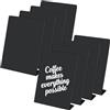 SINJEUN 8 pezzi, 21 x 15,2 cm, colore nero opaco, a forma di L, piccole lavagne da scrivere, cartelli buffet per segnaletiche, biglietti per prezzi, tavoli, matrimoni, feste, panettieri