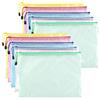 UKOFEW 10 Pezzi Borse di File A4, Sacchetto del Documento, A4 Sacchetto di Zip Impermeabile, Busta Plastica con Cerniera, per Documenti, Ricevute, Materiale Scolastico, Accessori da Viaggio, 5 Colori