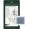 Faber-Castell - Matite Castell 9000, set Art da 12 pezzi, grado di durezza: da 8B a 2H, articolo 119065, Set mit Knetgummi, Assortimento di base 8b - 2h