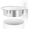LYCXAMES Coperchio per foro del camino, copertura per tubo della stufa, 145 mm, copertura per canna fumaria, in acciaio inox, per tubi con diametro di 150 mm