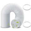 SSJkeji Tubo di scarico 1,5 m per climatizzatori, asciugatrici e deumidificatori, diametro 15 cm, materiale PP, ideale per condizionatori d'aria, cappe e altro ancora