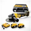 TANIASHOP Smerigliatrice Angolare a Batteria 115mm 8000RPM Flex con 2 Batterie 88V 6Ah con Motore Brushless 3 Velocità Regolabili, impugnatura Laterale per Taglio e Levigatura