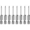 QUARKZMAN 8Pz #0 Punte Cacciavite Phillips PH0 1/4 Gambo Esagonale 2 (50mm) Lungo 2.5mm Asta Punta Trapano a Croce Magnetiche acciaio S2 Inserti per Avvitatore Industriale, Grigio