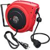 OC-PRO Avvolgitore elettrico automatico da parete grande cavo 3G 2,5 mm² 15 m, rosso