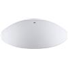 ORION LIGHTSTYLE Vetro con foro 12 mm, vetro di ricambio 22-30 cm, paralume in vetro bianco, foro centrale (diametro 220 mm)