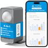Meross Matter Over Thread - Rilevatore di presenza con radar mmWave, PIR e sensore di luce, rilevamento a 3 zone, rilevatore di movimento compatibile con Home Assistant, HomeKit, Alexa e Google