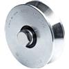 PEBSHOP Ruota per cancelli con bullone con gola per profili a V con 2 cuscinetti a sfera (Ø mm. 120 - Portata 450 Kg.)