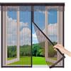 Famoum Zanzariera Finestra Magnetica 130x120cm,Zanzariera Magnetica per Porte Finestre Scorrevole,Chiusura Automatica,Rete Anti Zanzara per Le Finestre,con Nastro Adesivo,Marrone