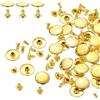 QUARKZMAN 100 Set Di Rivetti A Singolo Cappello 15mm Borchie Chiodi Oro | Fissaggi Tubolari Borchie Metalliche, Acciaio Al Carbonio, Testa Rotonda, Per Riparazioni Decorazioni
