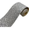 Dostear Bordo decorazione autoadesiva rimovibile per cucina bagno piastrelle adesivo per pareti autoadesiva glitter argento 5 X 200cm