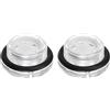 QUARKZMAN 2Pz Vetro Spia Olio Compressore Aria M27 x 1.5mm Maschio Indicatore Livello Liquido Testa Esagonale Girare Plastica Olio Vista O-Ring per Aria Compressore Raccordi, Trasparente