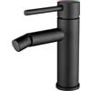VALAZ Rubinetto Bidet Nero Opaco | Apertura a Freddo, Miscelatore Lavabo Bagno Acqua Fredda e Calda, Risparmio Acqua | Installazione Facile e Veloce | Ottone, Inossidabile, Elegante, Serie Ason