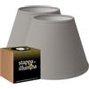 Stappa e illumina Doppio kit paralume e Stappa e illumina per trasformare la tua lampada bottiglia con un paralume (2 Kit con paralumi Grigio da 30cm)