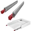 SOTECH 1 coppia di guide per VarioSlide KV2-100-H53-L1200-EH 1200 mm | con funzione lock-in/out snap-in con leva rossa Guida ad estrazione totale per carichi pesanti, caricabile fino a 100 kg