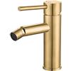 VALAZ Rubinetto Bidet Oro Opaco | Apertura a Freddo, Miscelatore Lavabo Bagno Acqua Fredda e Calda, Risparmio Acqua | Installazione Facile e Veloce | Ottone, Inossidabile, Elegante, Serie Ason