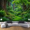 ANALTIRCE Carta da Parati Fotografica Murale 250×170cm(W×H) Bosco di Muschio Carta da Parati Effetto 3d, Decorazione Murale Natur Üppigkeit Vitalität, Poster da Parete per Soggiorno,Sfondo Tv, Olivgrün