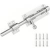 Windfromort Catenaccio in acciaio inox argentato - Chiavistello per porta in legno - Serratura in acciaio inox 304 - Perno porta - Chiavistello porta - Lunghezza 200 mm - Adatto per porte, finestre, recinzioni