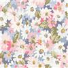 VaryPaper Carta da parati autoadesiva rosa floreale 44,5 cm x 200 cm acquerello fiore retro in plastica bastone