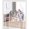 Famoum Zanzariera Magnetica per Porta Finestra,Tenda Anti Insetti,Apertura Laterale Reversibile con Ganci, Rete Fine Chiusura Automatica, Montaggio Senza Fori,per Porte Scorrevoli Balcone,175x220cm,Bianco