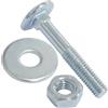 AERZETIX Set di 25 bulloni viti a testa tonda con quadro sottotesta M6x40mm / rondelle e dadi M6 / acciaio zincato/per fissaggio e assemblaggio