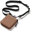 VULKIT Portafoglio da uomo con cordino bifold da uomo, porta carte di credito in tessuto impermeabile, con blocco RFID, con cordino staccabile per viaggi all'aperto o quotidiani, Marrone caffè.