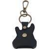 eMagTech 1Pc Nero Chitarra Plettri Holder Artificiale PU Custodia in Pelle con Portachiavi e Gancio per Chitarra Acustica Elettrica Varietà Confezione Basso Plettri Organizer Solo Custodia