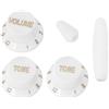 eMagTech Set Di Manopole Bianche Con Kit Di Punte Per Interruttori Set Da 2 Toni E 1 Volume Compatibile Con Fender Chitarre Compatibile Con Stratocaster Chitarra Elettrica Stile ST