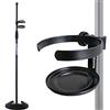 Keepdrum MS096 - Asta per microfono, treppiede dritto, impilabile, con porta bevande