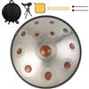 HAND-PAN Strumento Handpan 440 Hz Re Minore 22 Pollici Tamburo in Acciaio Handpan Tamburo a Mano 9 Note 10 Note 12 Note Guarigione Sonora Per Principianti (Giallo Dorato, 12Y)