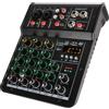 micfuns Mixer Audio M4 Canali 48V Studio Karaoke Portatile Bluetooth Console DJ Live