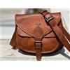 Fatto a mano Handmade Borsa In Pelle Donna Classica Laptop Messenger Tracolla 13" Marrone