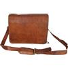 Genuine Borsa Messenger Da Uomo In Vera Pelle Cuoio Marrone Vintage 18 INCH Laptop