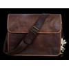 Fatto a mano Handmade Borsa Messenger In Cuoio Marrone Per Laptop Scuola Uomo Soft