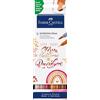 FABER-CASTELL - Goldfaber Aqua Dual Marker Boho, 6 colori | Pennarelli dual-tip lavabili con punta a pennello e pennarello a punta fine per acquerello e lettering