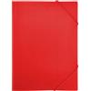 RAYLU PAPER - Raccoglitore con elastici e alette formato A4, raccoglitori per documenti, ufficio e scuola, realizzato in polipropilene riciclabile al 100% (A3, rosso)