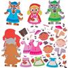 Baker Ross FN179 Cappuccetto Rosso e Lupo, kit di magneti da mescolare e abbinare - Confezione da 8, kit di decorazioni fiabesche per bambini