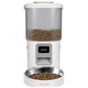 Peluvio CRISPY Distributore Automatico Cibo 4,5L per Cani e Gatti con Porzioni Programmabile, Timer e Display LCD, Ciotola Acciaio, USB-C, Dispenser Crocchette e Acqua per Animali Domestici (Bianco)