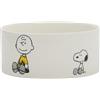 Peanuts Snoopy & Charlie Brown, ciotola per cibo per cani in gres porcellanato, 15,2 cm, per cani di piccola e media taglia, simpatico piatto per animali domestici, durevole e facile da pulire