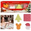 Beinup Set Di Palline Da Bagno Natalizie,4 Bombe da Bagno Natale,Palline Nutrienti E Idratanti,Forma Di Albero Di Natale,Bombes da Bagnos Regalo per Ragazze,Donne,Compleanno(Rosso-A)