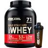 Optimum Nutrition Gold Standard 100% Whey Proteine Isolate in Polvere 2,27 kg 71 Porzioni Gusto Cioccolato alle Nocciole per Sviluppo Massa Muscolare Senza glutine + SHAKER ACCIAIO