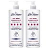 Blu Home GEL MANI IGIENIZZANTE 70% ALCOOL con Oli Essenziali di Limone, Tea Tree e Glicerina Vegetale (500 ml - 2 pezzi)