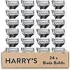 Harry's Lame di Ricambio, Confezione da 24 | Lame Sviluppate in Germania con 5 Lame Ciascuna, Rifinitore di Precisione e Striscia Lubrificante per il Rasoio Harry's