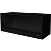 Aquariumline Terrario in Legno (NERO, 100X40X40) | con Ante Scorrevoli in Vetro, Ventilazione Alto-Basso, Pannelli da 18 mm