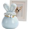 Generico Urna per Animali Domestici 150ml Design Orecchie Da Coniglio Barattolo | Urna Crematoria Per Animali Lutto Tomba Cordoglio Perdita Commemorazione Casa Tavolo Gatto e Anim