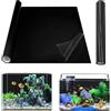 Gohytal Poster per acquario, statico in PVC, per acquario, colore nero, generico, per acquario, parete posteriore, 200 x 30 cm