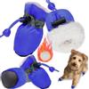 PPGGOPP Scarpe impermeabili per cane, 4 pezzi stivali paw protector antiscivolo con cinghie riflettenti, scarpette per cani di taglia piccola e media (Blu 4)