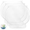 Alipis 3 ciotole per pesci in plastica color oro trasparente, infrangibili, piccole, per acquario Betta, rotonde, multiuso per acquario, per bere, porta caramelle, vaso, L